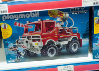 Playmobil Karton mit Feuerwehr Auto